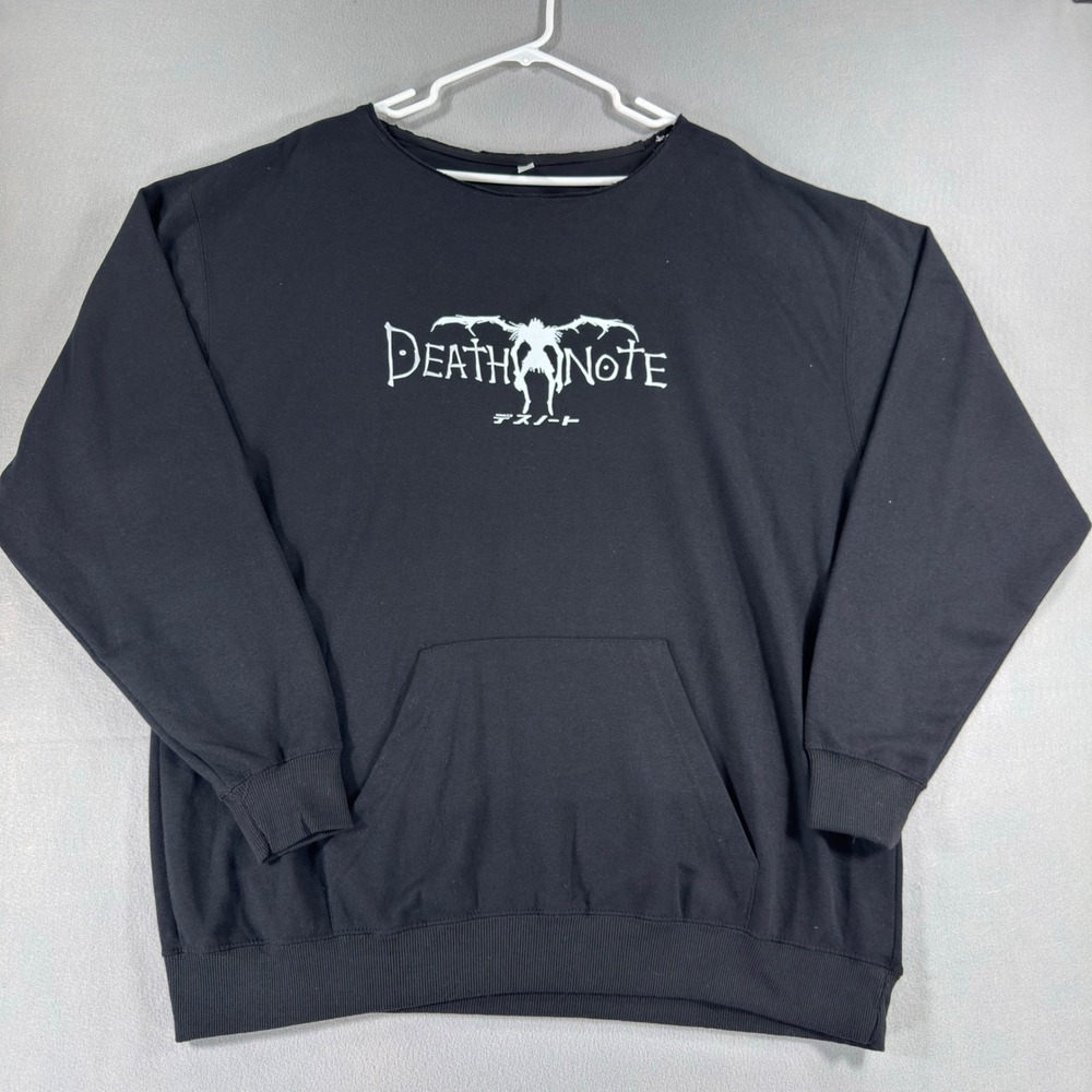 Death Note Anime Graphic Sweatshirt Zuni Sportswear Black XL Ryuk Manga Logo